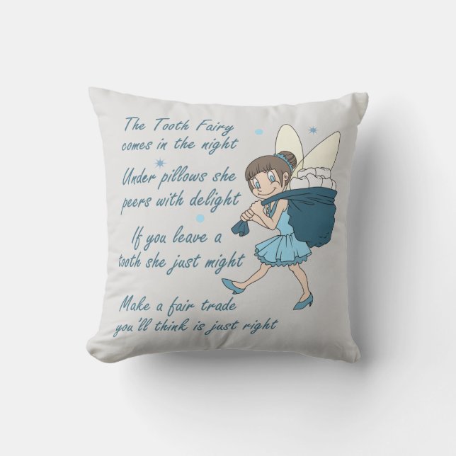 Tooth Fairy Throw Pillow (Front)