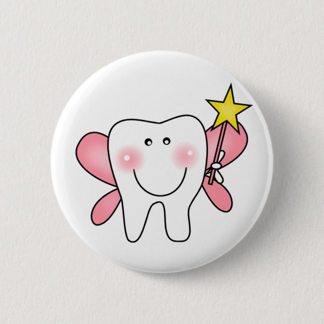 Tooth Fairy Tshirts and Gifts Button (Front)