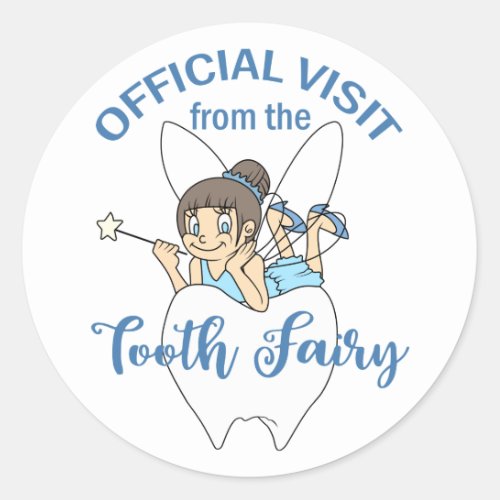 Tooth Fairy Visit Classic Round Sticker