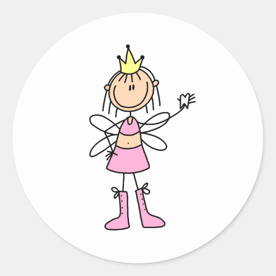 Tooth Fairy With A Lost Tooth Sticker | Zazzle