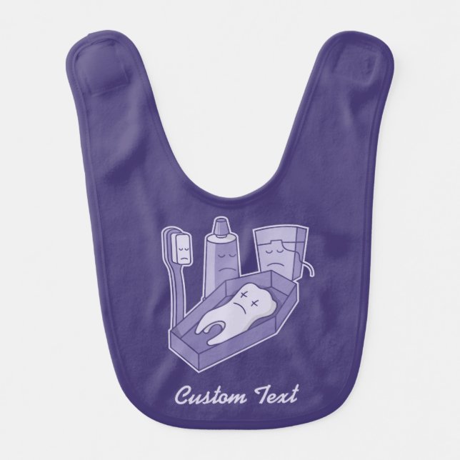 Tooth Funeral Baby Bib (Front)