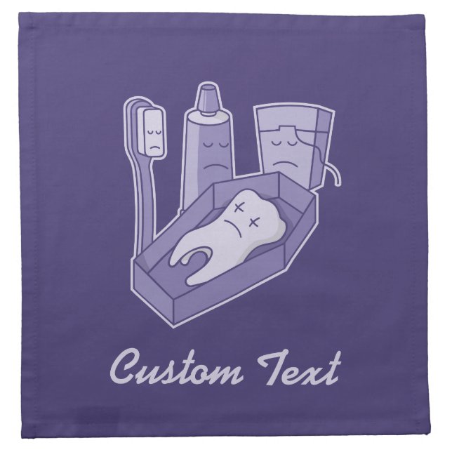 Tooth Funeral Cloth Napkin (Front)