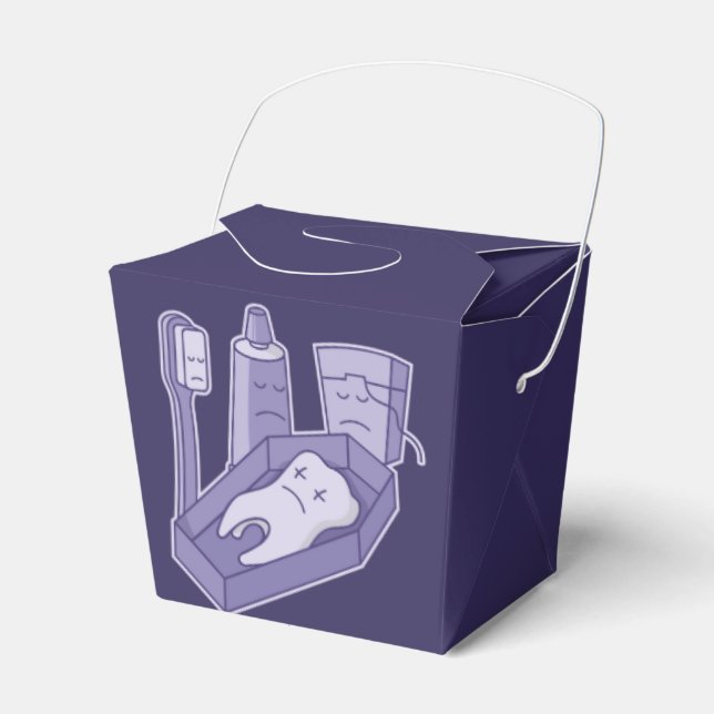 Tooth Funeral Favor Boxes (Front Side)