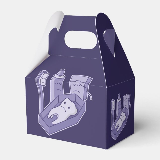 Tooth Funeral Favor Boxes (Front Side)