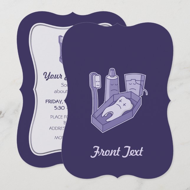 Tooth Funeral Invitation (Front/Back)