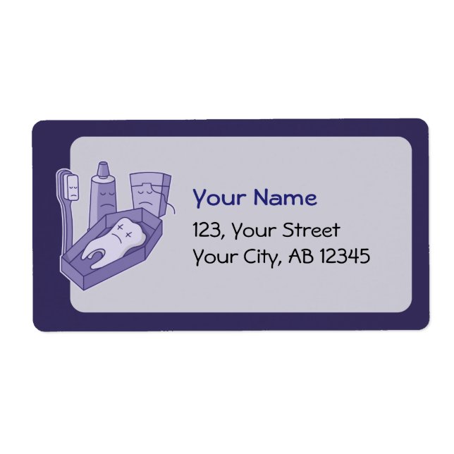 Tooth Funeral Label (Front)