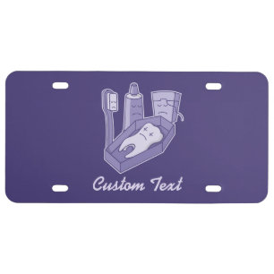 Tooth Funeral License Plate