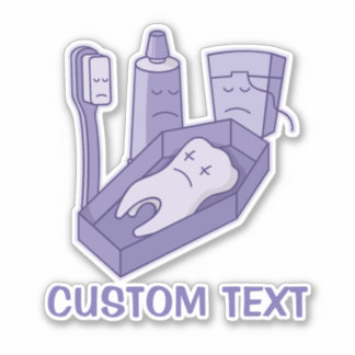 Tooth Funeral Sticker