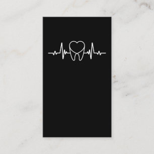 Tooth Heartbeat Dental Assistant Dentist Business Card