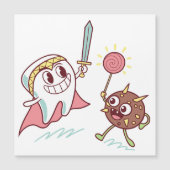 Tooth Hero vs Bacteria Monster Fun Dental Cartoon (Front)