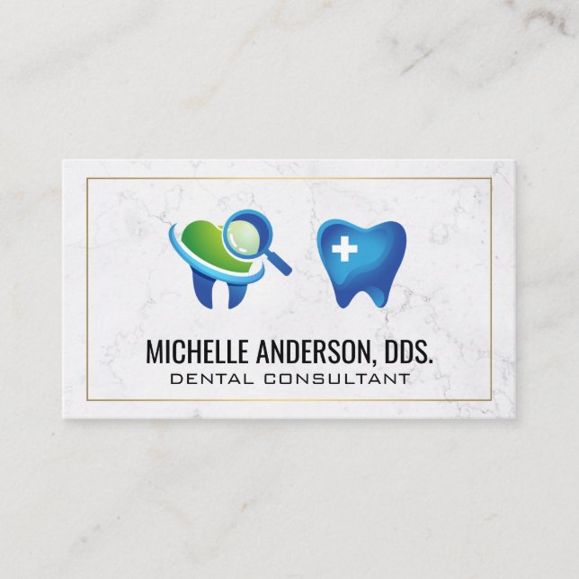 Tooth Inspection and Aid Logo Business Card (Front)