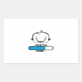 tooth loaded first lost baby child funny rectangular sticker