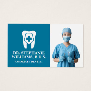 Tooth Logo Young Female Dentist