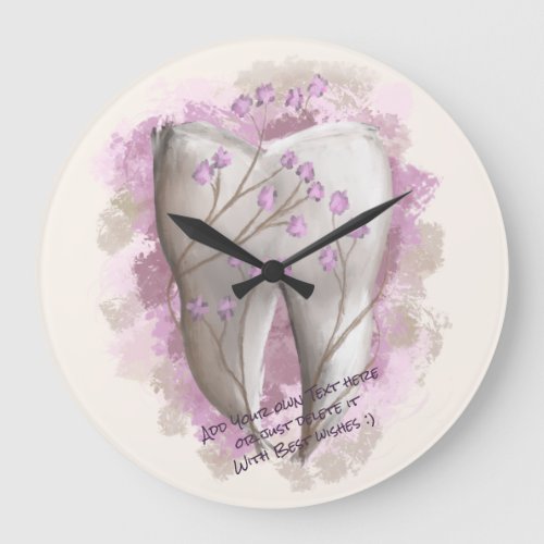 Tooth Painting Dentist Dental Assistant Template Large Clock