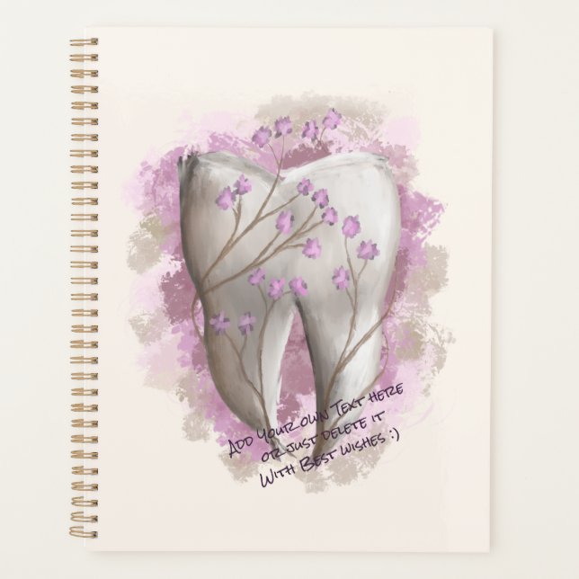 Tooth Painting. Dentist, Dental Assistant Template Planner (Front)