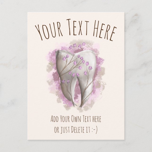 Tooth Painting. Dentist, Dental Assistant Template Postcard (Front)