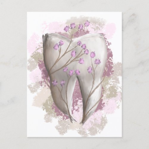 Tooth Painting Dentist Dental Dentistry Gift  Holiday Postcard