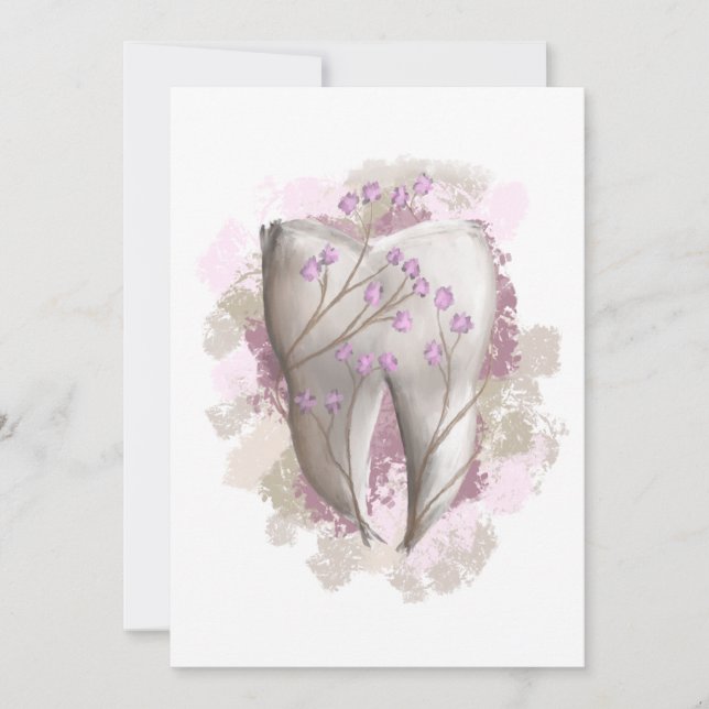 Tooth Painting. Dentist, Dental, Dentistry. Gift. Invitation (Front)