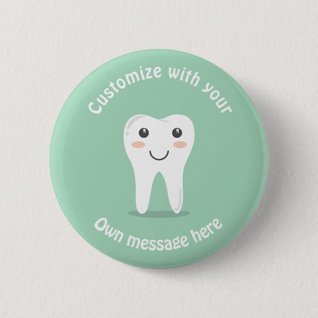 Tooth Pinback Button (Front)