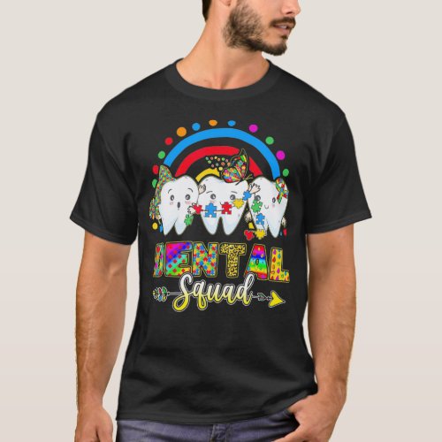 Tooth Puzzle Autism Day Dental Squad dragon ball z T_Shirt