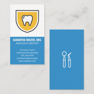 Tooth Shield Icon   Associate Dentist Business Card