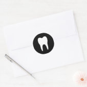 Tooth silhouette black dentist dental sticker (Envelope)