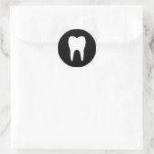 Tooth silhouette black dentist dental sticker (Bag)