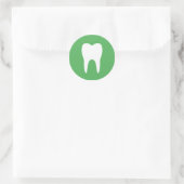 Tooth silhouette green dentist dental sticker (Bag)