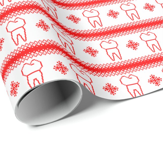 Tooth Snow Wrapping Paper (Roll Corner)