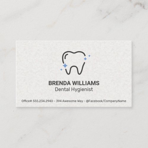 Tooth Sparkle Icon Business Card