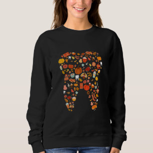 Tooth Teeth Happy Fall Y'all Dental Dentist Thanks Sweatshirt