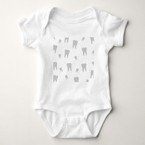 Tooth wallpaper for dentist baby bodysuit