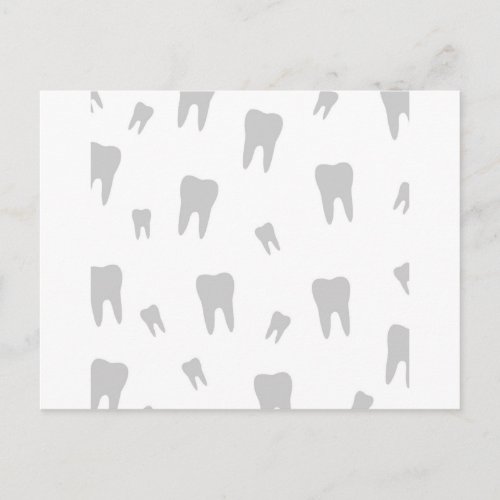 Tooth wallpaper for dentist postcard