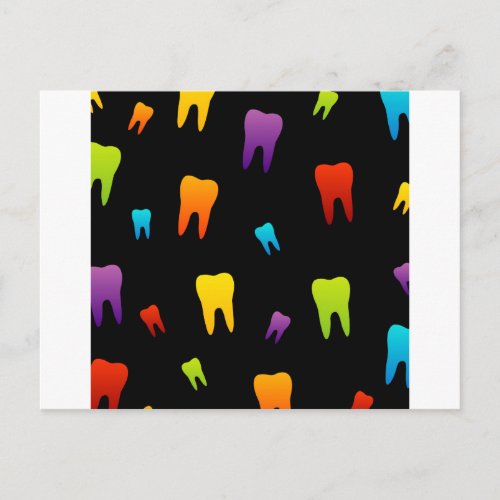 Tooth wallpaper for dentist postcard