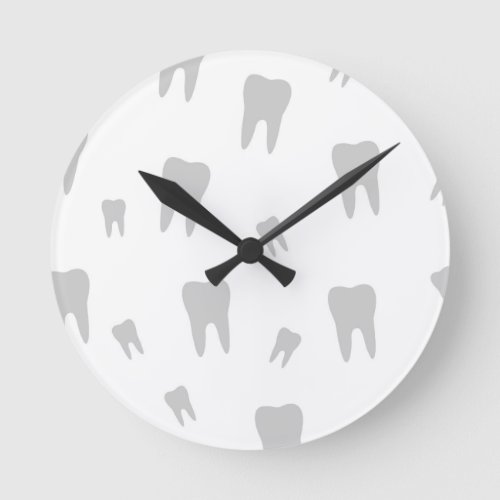 Tooth wallpaper for dentist round clock