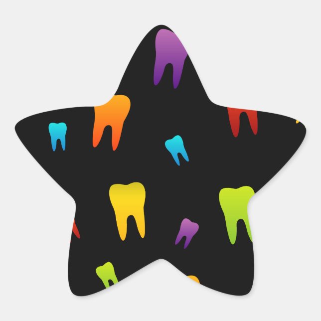 Tooth wallpaper for dentist star sticker (Front)