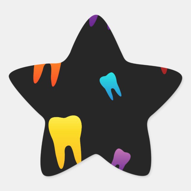 Tooth wallpaper for dentist star sticker (Front)