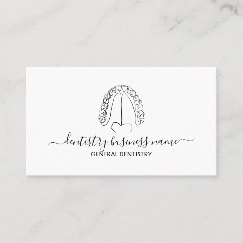 Tooth whitening dental clinic business card