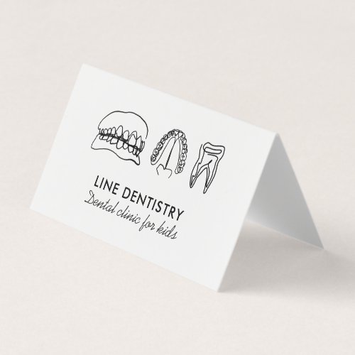 Tooth whitening dental clinic minimal dentist business card