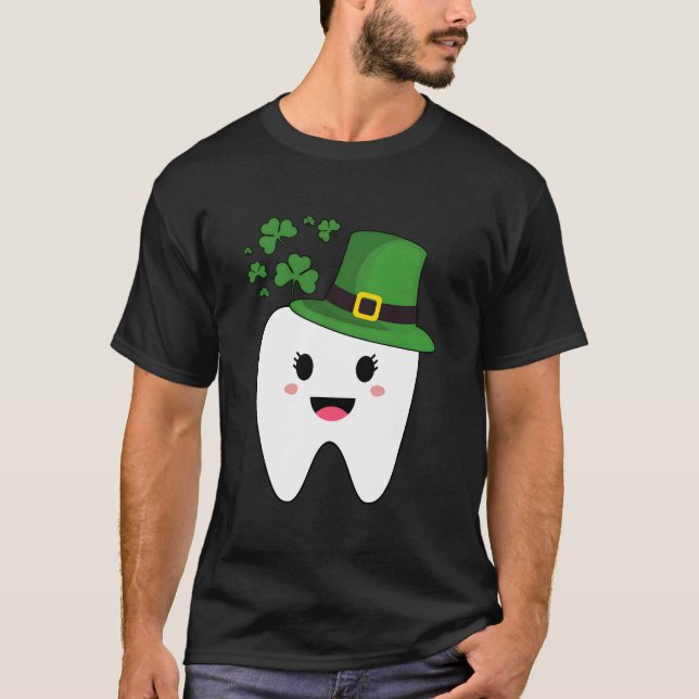 Tooth With Dental Assistant St Patricks Day T-Shirt (Front)