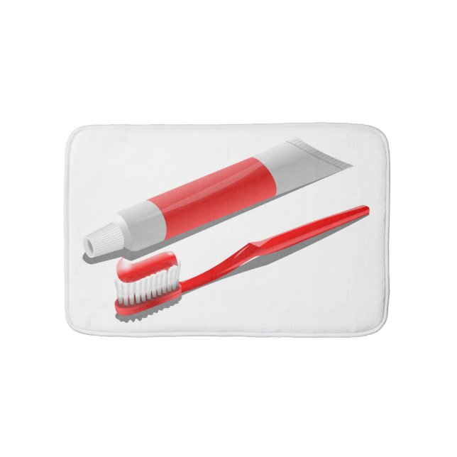Toothbrush And Toothpaste Bath Mat (Front)