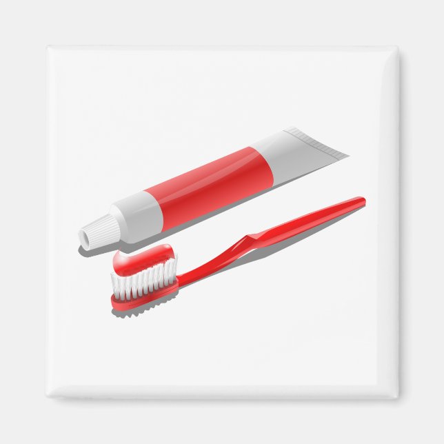Toothbrush And Toothpaste Magnet (Front)