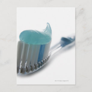 Toothbrush and toothpaste postcard
