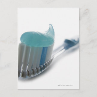 Toothbrush and toothpaste postcard