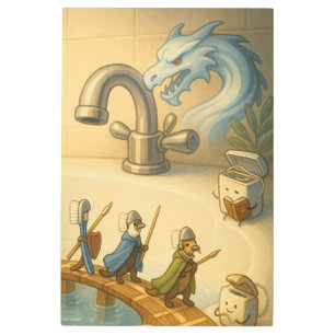 Toothbrush Crusade Metal Print