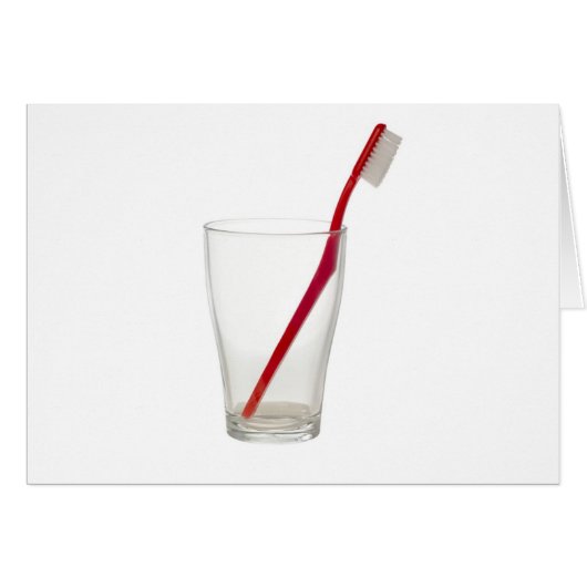Toothbrush in a glass cards (Front Horizontal)