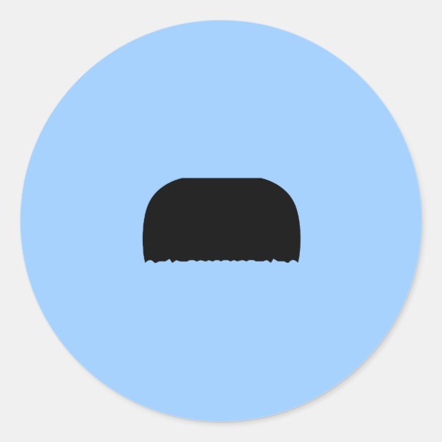 Toothbrush Mustache Classic Round Sticker (Front)