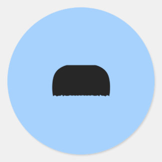 Toothbrush Mustache Classic Round Sticker
