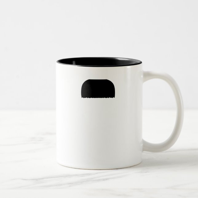 Toothbrush Mustache Two-Tone Coffee Mug (Right)