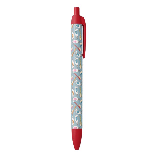 Toothbrush & Toothpaste Pattern Pen (Bottom (Vertical))
